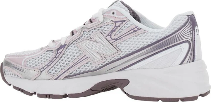 Pink Low Top Sneakers With Logo Patch On Side And Tongue And Perforated Panels In Tech Fabric Unisex - Image 3