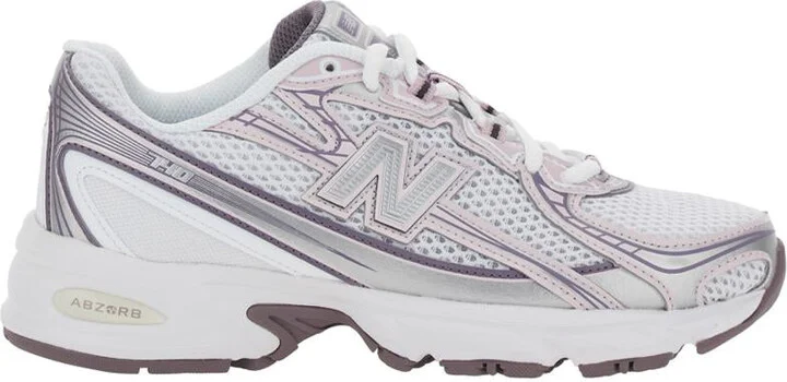 Pink Low Top Sneakers With Logo Patch On Side And Tongue And Perforated Panels In Tech Fabric Unisex