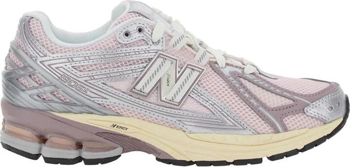 Pink Low Top Sneakers With Logo Patch On Side And Tongue And Perforated Panels In Tech Fabric Unisex