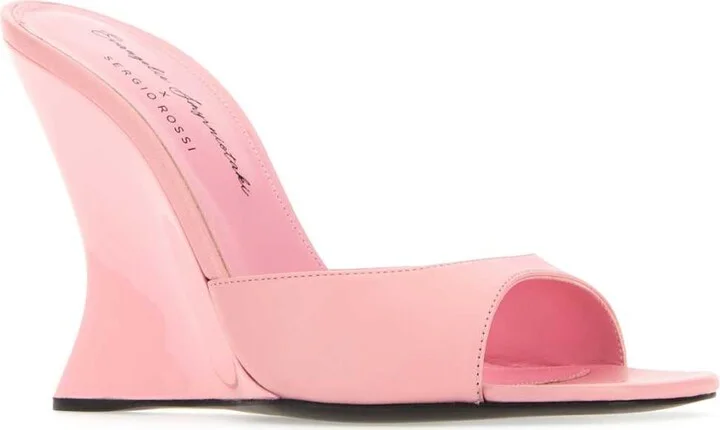 Pink Nappa Leather Evangelie Mules - Image 2