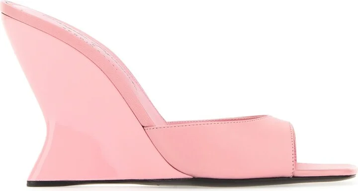 Pink nappa leather Evangelie mules