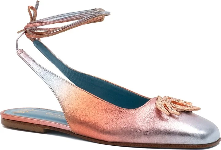 Pink / Neutrals Belinda Ank Flat Fuoco Nap Degrade - Image 3