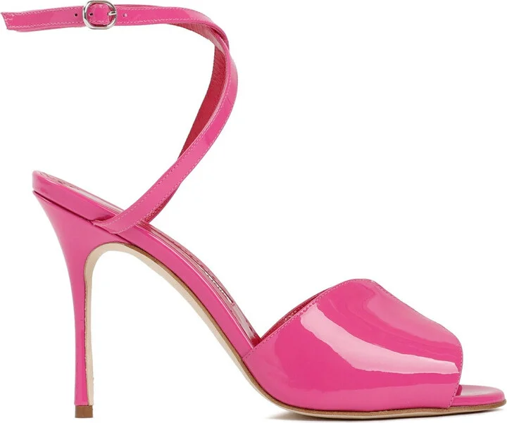 Pink Patent Calf Leather Hourani Sandal