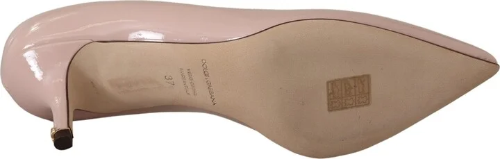 Pink Patent Leather Kitten Heels Pumps Women's Shoes - Image 6