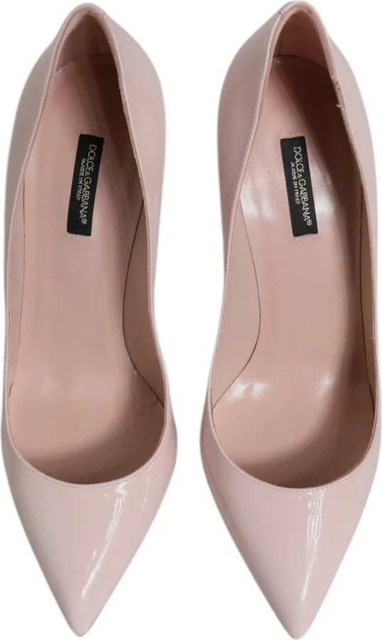 Pink Patent Leather Stiletto Heel Pumps Women's Shoes - Image 3