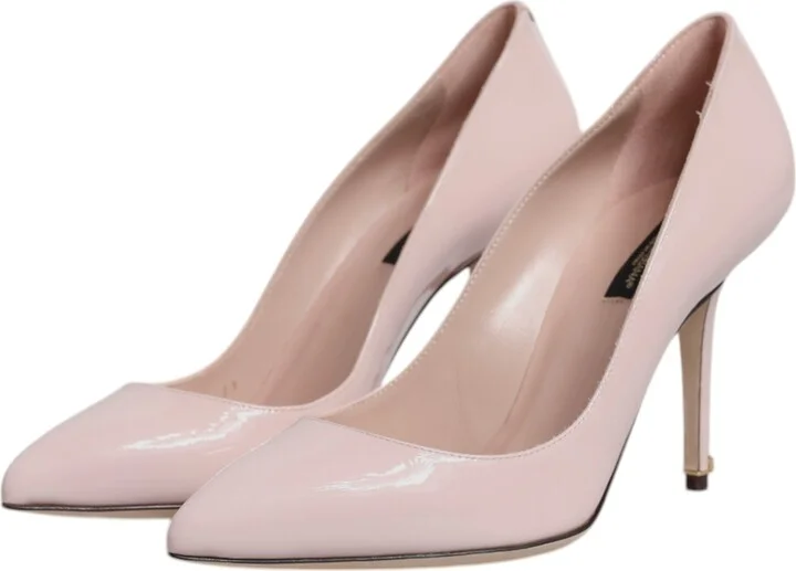 Pink Patent Leather Stiletto Heel Pumps Women's Shoes - Image 4