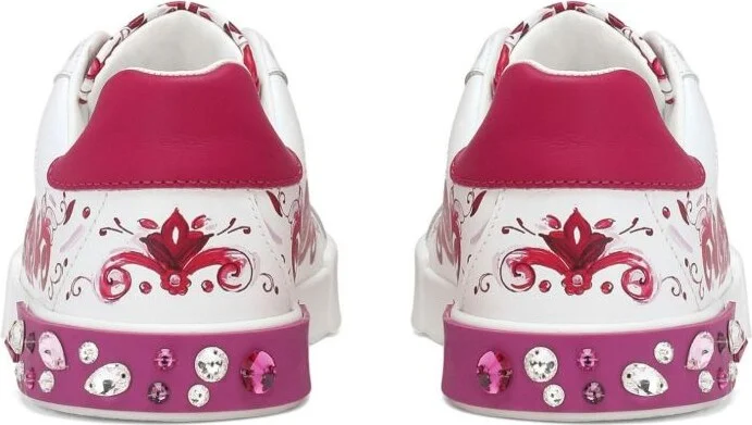 Pink Portofino Majolica Print Sneakers - Image 3