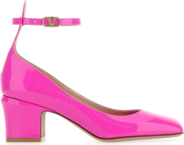 Pink Pp Leather Tan-go Pumps