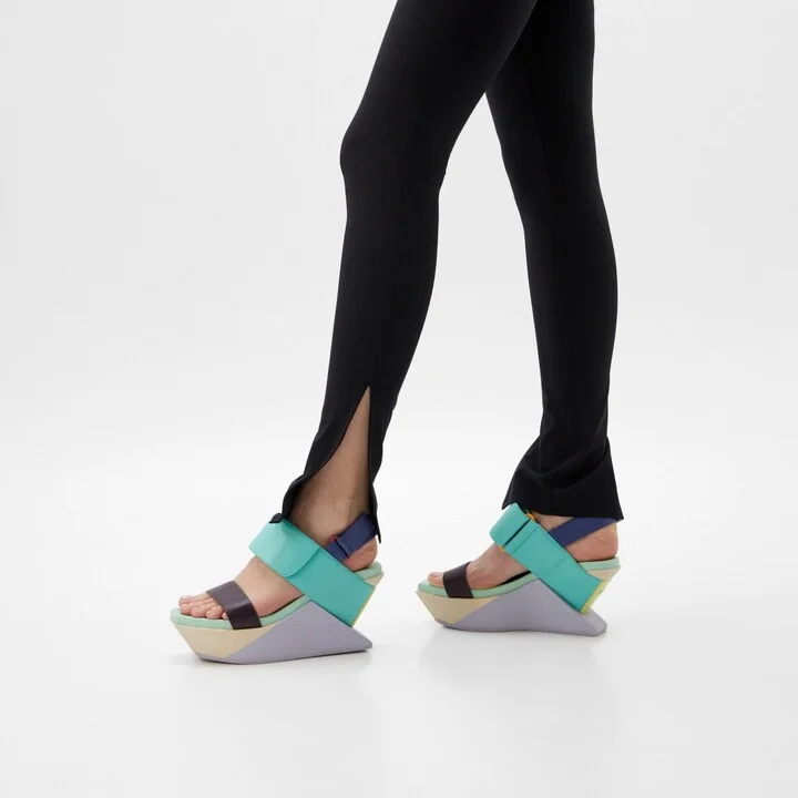 Pink / Purple / Blue Delta Wedge Sandal - Party - Image 2
