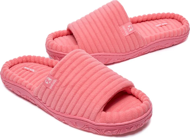 Pink / Purple Judy - Jumbo Cord Slipper Slider - Watermelon - Image 2