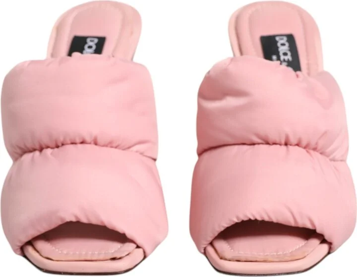 Pink Quilted DG Heel Slide Sandals Women's Shoes (Pre-Owned) - Image 2