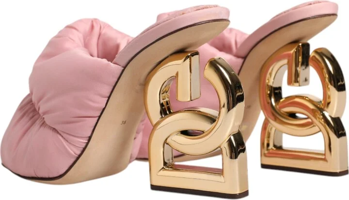 Pink Quilted DG Heel Slide Sandals Women's Shoes (Pre-Owned) - Image 5