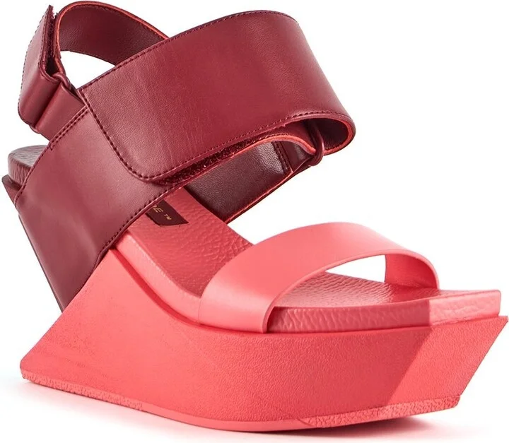 Pink / Red Delta Wedge Sandal - Radiant - Image 2