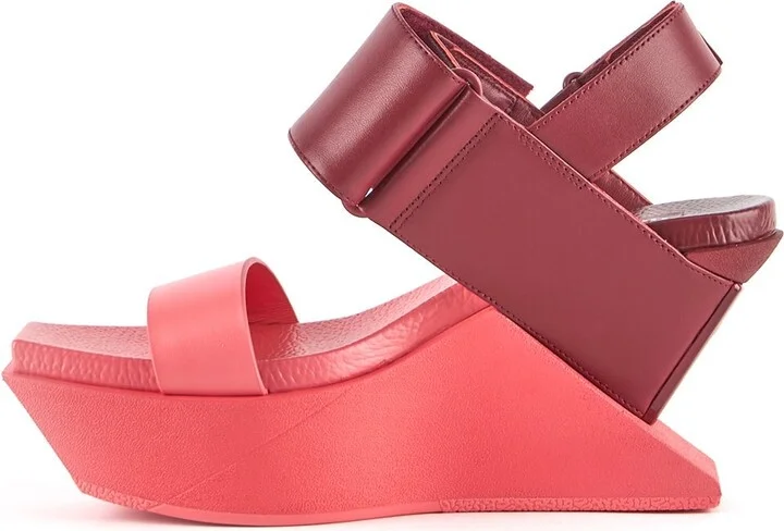 Pink / Red Delta Wedge Sandal - Radiant - Image 3