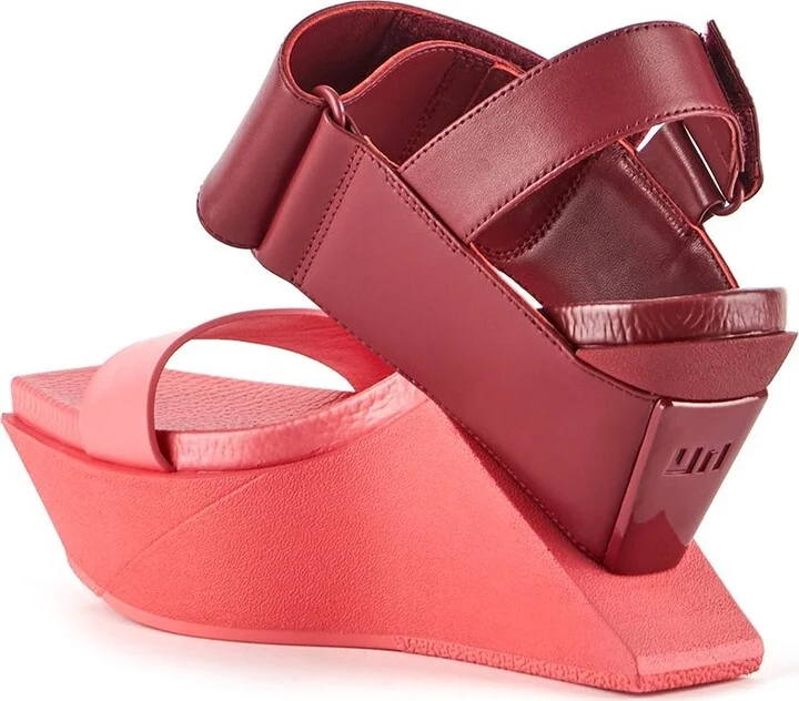 Pink / Red Delta Wedge Sandal - Radiant - Image 4