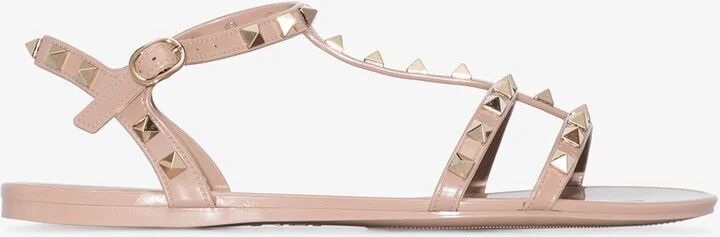 Pink Rockstud Rubber Sandals