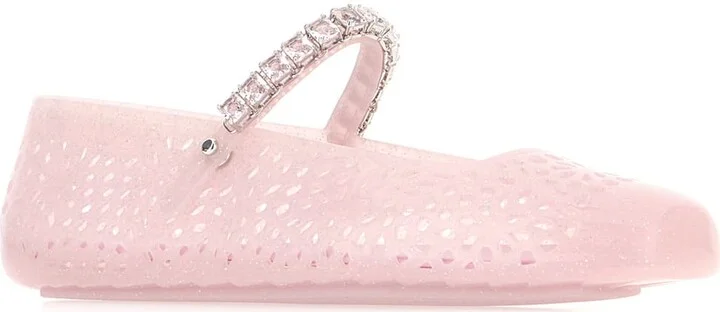 Pink Rubber Jelly Ballerinas - Image 2