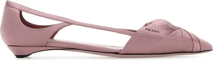 Pink Satin Ballerinas