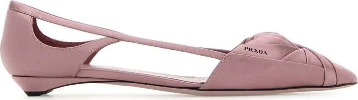 Pink satin ballerinas