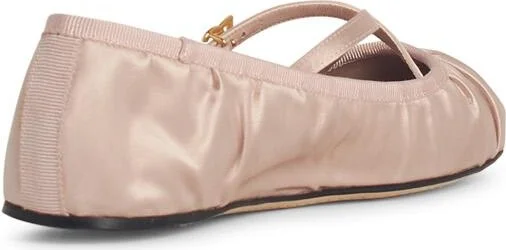 Pink Satin Ballet Flats - Image 3