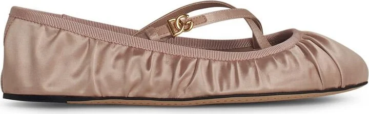 Pink Satin Ballet Flats
