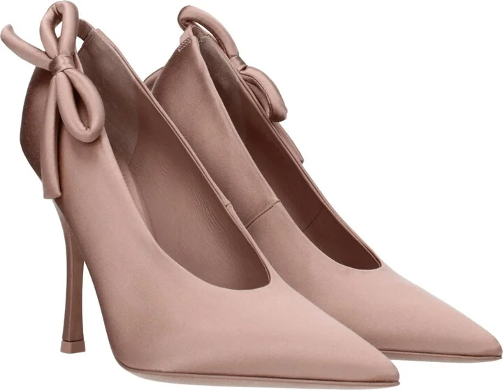 Pink Satin High Heel Women's Pumps - Image 2