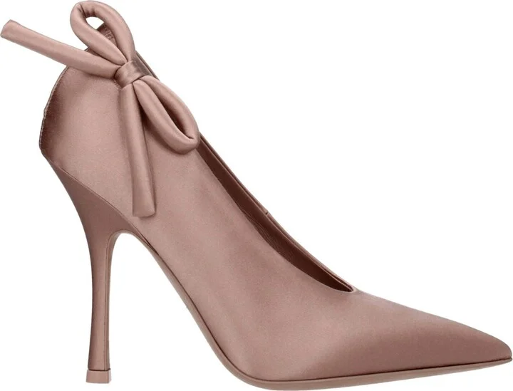 Pink Satin High Heel Women's Pumps