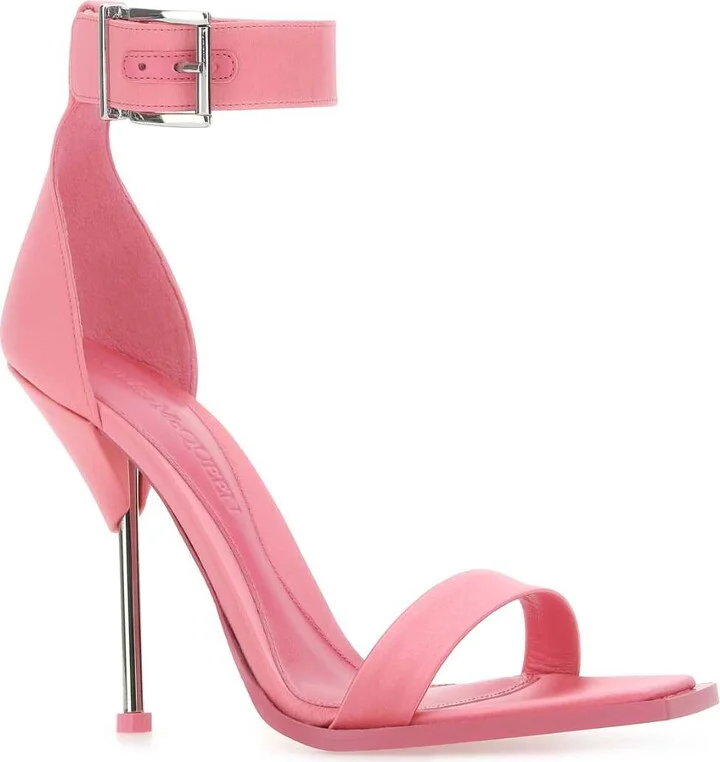 Pink Satin Sandals - Image 2