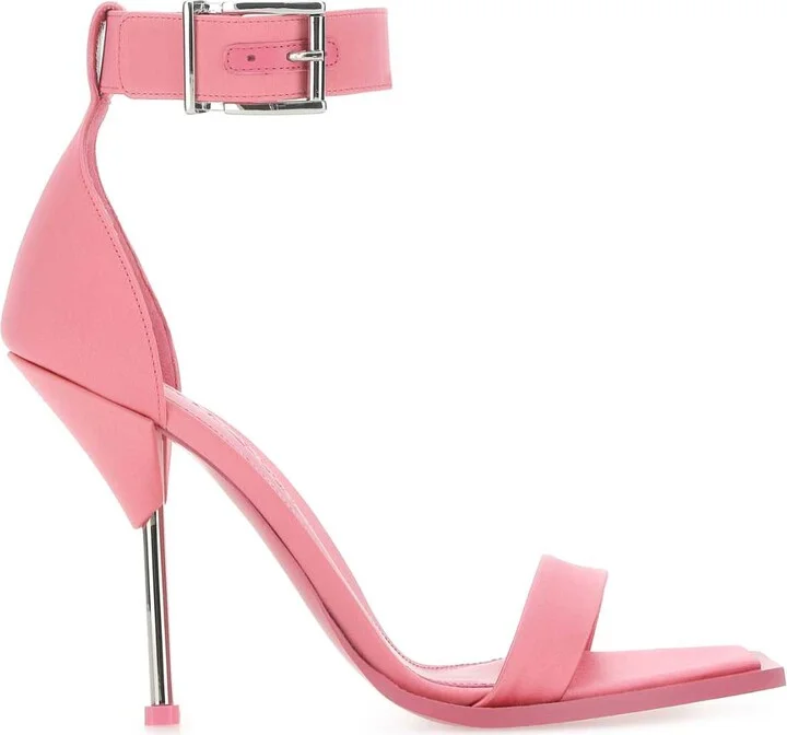 Pink Satin Sandals