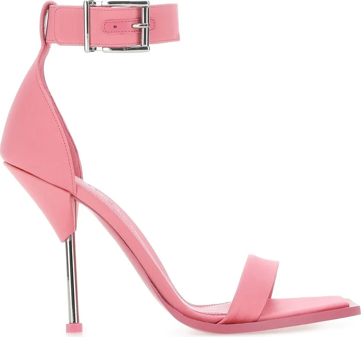 Pink Satin Sandals