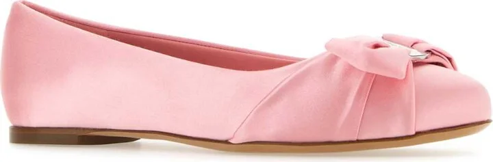 Pink Satin Varina Ballerinas - Image 2