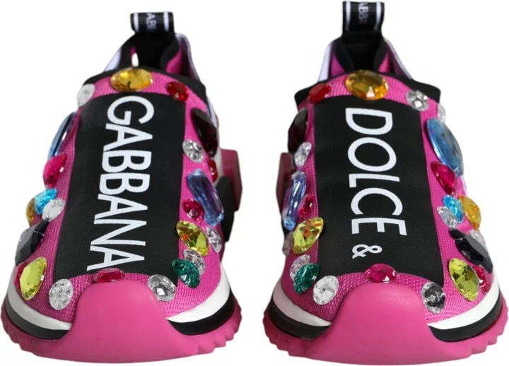 Pink Sorrento Crystals Low Top Sneakers Women's Shoes - Image 2