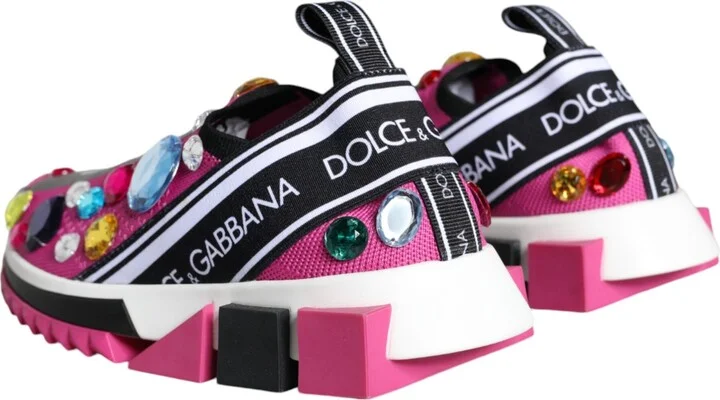 Pink Sorrento Crystals Low Top Sneakers Women's Shoes - Image 4