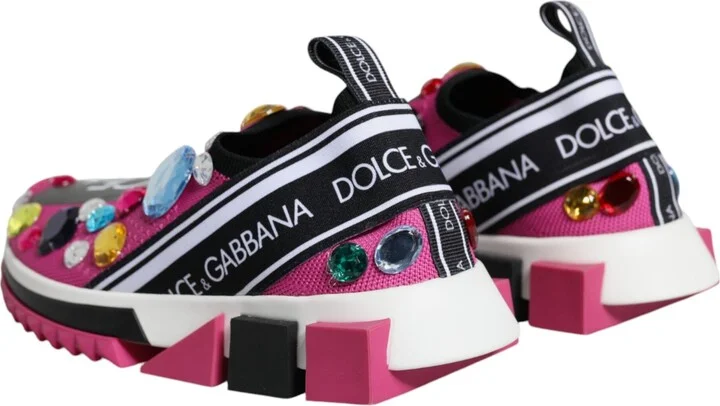 Pink Sorrento Crystals Low Top Sneakers Women's Shoes - Image 5