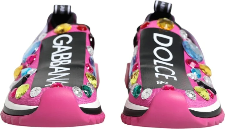 Pink Sorrento Crystals Low Top Sneakers Women's Shoes - Image 6