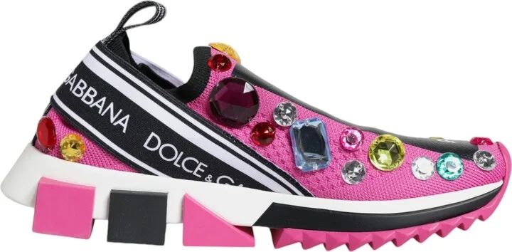 Pink Sorrento Crystals Low Top Sneakers Women's Shoes