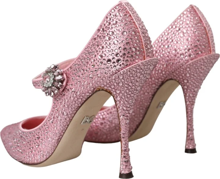 Pink Strass Crystal Heels Pumps Women's Shoes - Image 4