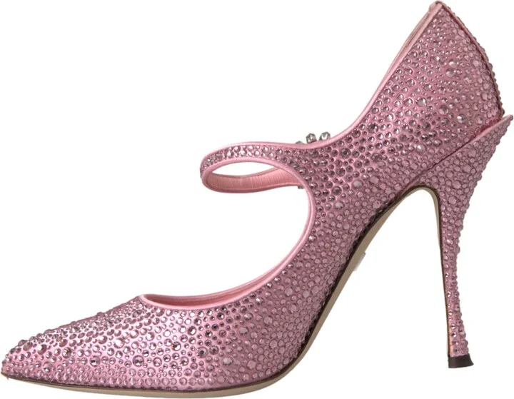 Pink Strass Crystal Heels Pumps Women's Shoes - Image 5