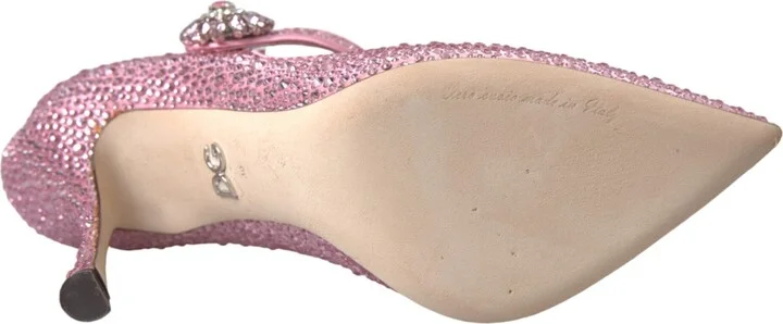 Pink Strass Crystal Heels Pumps Women's Shoes - Image 6