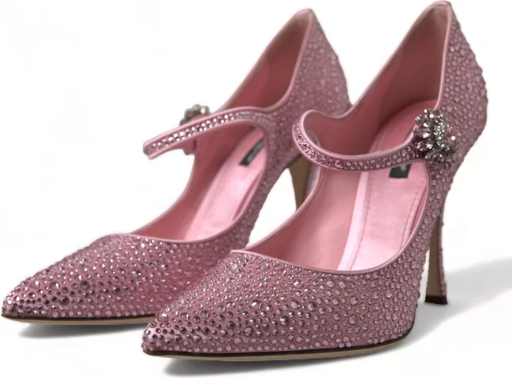 Pink Strass Crystal Heels Pumps Women's Shoes - Image 3
