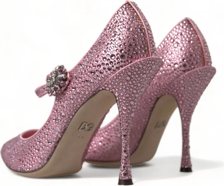 Pink Strass Crystal Heels Pumps Women's Shoes - Image 4