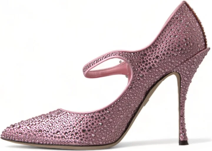 Pink Strass Crystal Heels Pumps Women's Shoes - Image 5