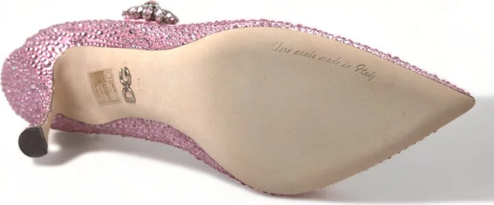 Pink Strass Crystal Heels Pumps Women's Shoes - Image 6