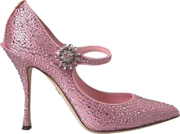 Pink Strass Crystal Heels Pumps Women's Shoes