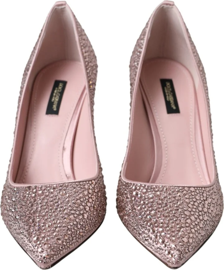 Pink Strass Crystal Heels Pumps Women's Shoes (Pre-Owned) - Image 2