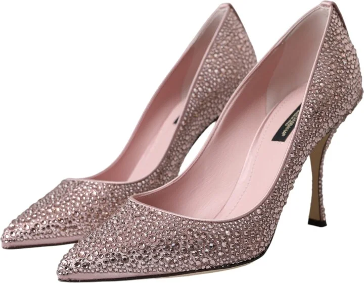 Pink Strass Crystal Heels Pumps Women's Shoes (Pre-Owned) - Image 3