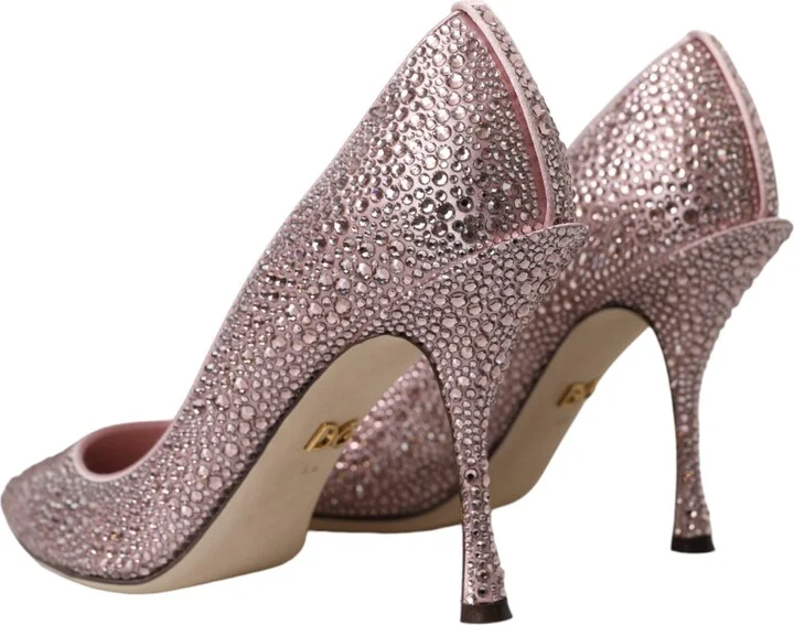 Pink Strass Crystal Heels Pumps Women's Shoes (Pre-Owned) - Image 4