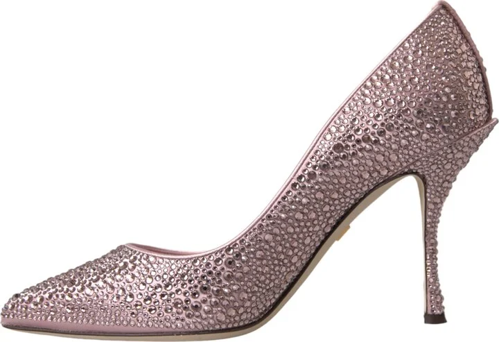 Pink Strass Crystal Heels Pumps Women's Shoes (Pre-Owned) - Image 5