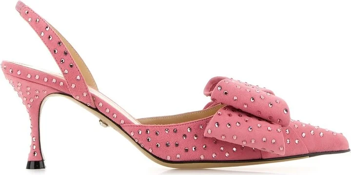 Pink suede Le Cadeau pumps