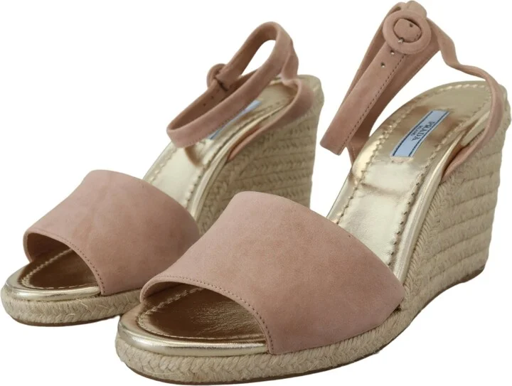 Pink Suede Leather Ankle Strap Women's Sandals - Image 5